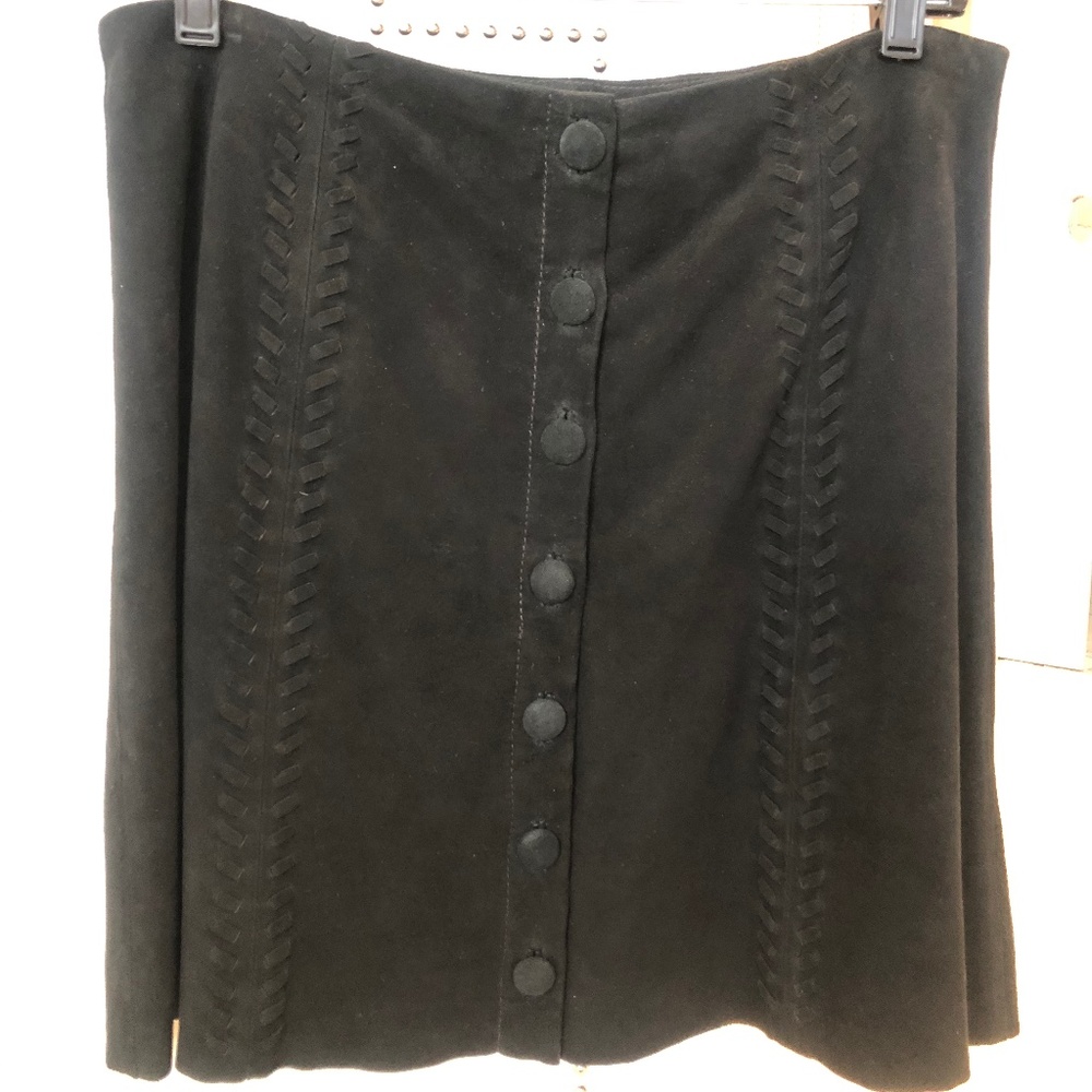 Paige Black Suede Miniskirt